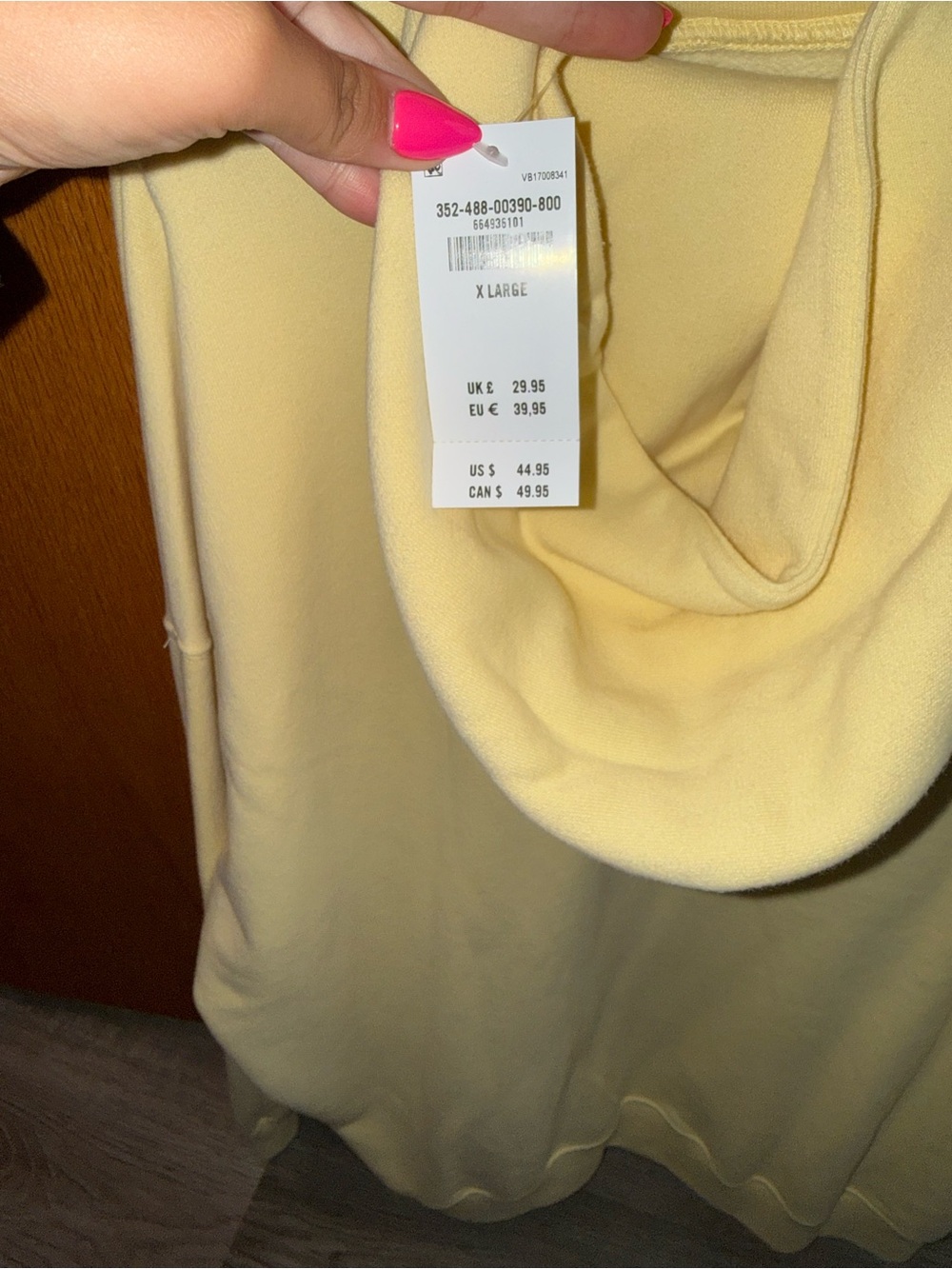 Hollister Butter Yellow Pullover Hoodie - Picture 3 of 3